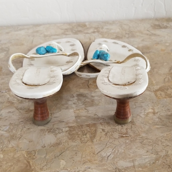 SALE! Liz Claiborne Turquoise Kitten Heels - Picture 5 of 7